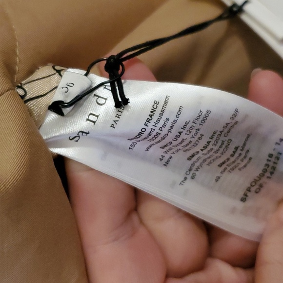 Sandro Paris Trench Coat With Removable Chain Size S NWT'S - Picture 14 of 15